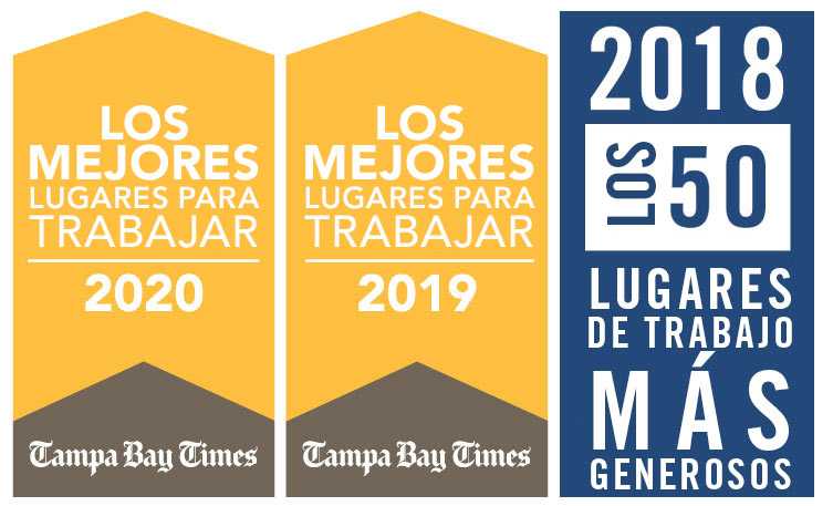 Logotipos de los mejores lugares de trabajo de Tampa Bay Times y United Way
